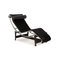 Bauhaus Le Corbusier LC4 Fur Lounger in Black by Le Corbusier for Cassina 1