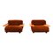Mid-Century Brown Velvet Pianura Living Room Set by Mario Bellini for Cassina, 1970s, Set of 5 16