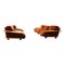 Mid-Century Brown Velvet Pianura Living Room Set by Mario Bellini for Cassina, 1970s, Set of 5 3
