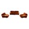 Mid-Century Brown Velvet Pianura Living Room Set by Mario Bellini for Cassina, 1970s, Set of 5 8