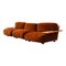 Mid-Century Brown Velvet Pianura Living Room Set by Mario Bellini for Cassina, 1970s, Set of 5 10