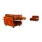 Mid-Century Brown Velvet Pianura Living Room Set by Mario Bellini for Cassina, 1970s, Set of 5 5