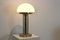 Lampada da tavolo in ottone e vetro opalino, Immagine 2