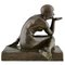 Maurice Guiraud Rivière, Escultura Enigma Art Déco de desnudo sentado, 1925, Bronce, Imagen 6