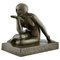 Maurice Guiraud Rivière, Escultura Enigma Art Déco de desnudo sentado, 1925, Bronce, Imagen 9