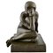 Maurice Guiraud Rivière, Escultura Enigma Art Déco de desnudo sentado, 1925, Bronce, Imagen 8