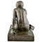 Maurice Guiraud Rivière, Escultura Enigma Art Déco de desnudo sentado, 1925, Bronce, Imagen 4