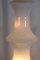 Lampada vintage in vetro opalino con paralume in tessuto, Italia, anni '60, Immagine 4