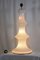 Lampada vintage in vetro opalino con paralume in tessuto, Italia, anni '60, Immagine 6