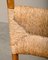 Spanish Brutalist Rustic Dining Chairs in Oak and Rush, Set of 4, Image 12