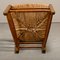 Spanish Brutalist Rustic Dining Chairs in Oak and Rush, Set of 4, Image 19