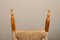 Spanish Brutalist Rustic Dining Chairs in Oak and Rush, Set of 4, Image 13
