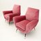 Italian Pink Velvet Armchairs, 1950s, Set of 2 5