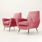 Italian Pink Velvet Armchairs, 1950s, Set of 2 6
