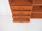 Vintage Scandinavian Modern Teak Bookshelf with Shelves and Drawers 3