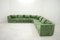 Divano modulare vintage verde di Rolf Benz, Immagine 9
