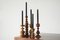 Portacandele in legno, Scandinavia, set di 5, Immagine 3