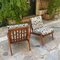 Poltrona Mid-Century in legno di teak con cuscini, Danimarca, Immagine 4