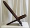 Silla plegable vintage tallada a mano, Senegal, años 60, Imagen 2