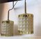 Mid-Century Glass & Brass Dual Pendant Lamp from Orrefors, 1960s, Image 7