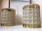 Mid-Century Glass & Brass Dual Pendant Lamp from Orrefors, 1960s 6