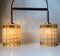 Mid-Century Glass & Brass Dual Pendant Lamp from Orrefors, 1960s, Image 4