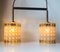 Mid-Century Glass & Brass Dual Pendant Lamp from Orrefors, 1960s, Image 2