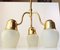 Mid-Century Deckenlampe aus Opalglas und Messing von Asea, 1950er 4