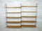 Wall Shelf System Made of Ash by Nisse Strinning for String Sweden, 1960s 1