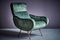 Poltrona in velluto verde nello stile di Marco Zanuso, anni '50, Immagine 2