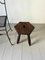 Brutalist Colonial Style Carved Tripod Stool, Spain, 1940s 5
