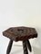 Brutalist Colonial Style Carved Tripod Stool, Spain, 1940s 4