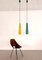 Lampade a sospensione in vetro di Murano verde e giallo di Vistosi, Italia, anni '70, set di 2, Immagine 6