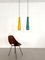 Lampade a sospensione in vetro di Murano verde e giallo di Vistosi, Italia, anni '70, set di 2, Immagine 13