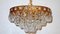 Brass Crystal 24 Carat Gold Plated Chandelier from Sölken Leuchten, 1970s 2