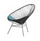 Black Acapulco Chair with Petroleum Cushion by OK Design, Image 8