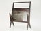 Italian Stained Plywood & Decorated Glass Magazine Rack, 1950s, Image 3