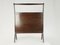 Italian Stained Plywood & Decorated Glass Magazine Rack, 1950s, Image 11