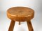 Pine Sandoz Stool by Charlotte Perriand for Les Arcs, France, 1960s 10