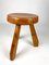 Pine Sandoz Stool by Charlotte Perriand for Les Arcs, France, 1960s 9