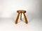 Tabouret Sandoz en Pin par Charlotte Perriand pour Les Arcs, France, 1960s 3