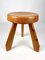Taburete Sandoz de pino de Charlotte Perriand para Les Arcs, Francia, años 60, Imagen 7