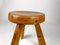 Tabouret Sandoz en Pin par Charlotte Perriand pour Les Arcs, France, 1960s 13