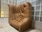 Braunes Togo Ledersofa Set von Michel Ducaroy für Ligne Roset, 5 . Set 11