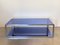 Table Basse Cristal Art en Acier et Verre, 1970s 1