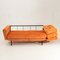 Italian Orange Velvet Daybed, 1950s 9