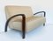 Art Deco Sofa aus Nussholz, 1930er 1