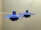 Vintage Blue Model Ph 4/3 Pendant Lamps by Poul Henningsen for Louis Poulsen, 1970s, Set of 2 3