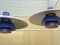 Vintage Blue Model Ph 4/3 Pendant Lamps by Poul Henningsen for Louis Poulsen, 1970s, Set of 2 2