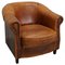 Vintage Dutch Cognac Colored Leather Club Chair 1